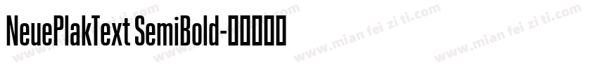 NeuePlakText SemiBold字体转换